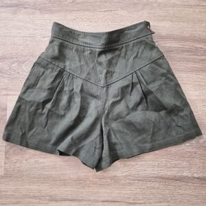 See by Chloé Olive Green High Waist shorts
